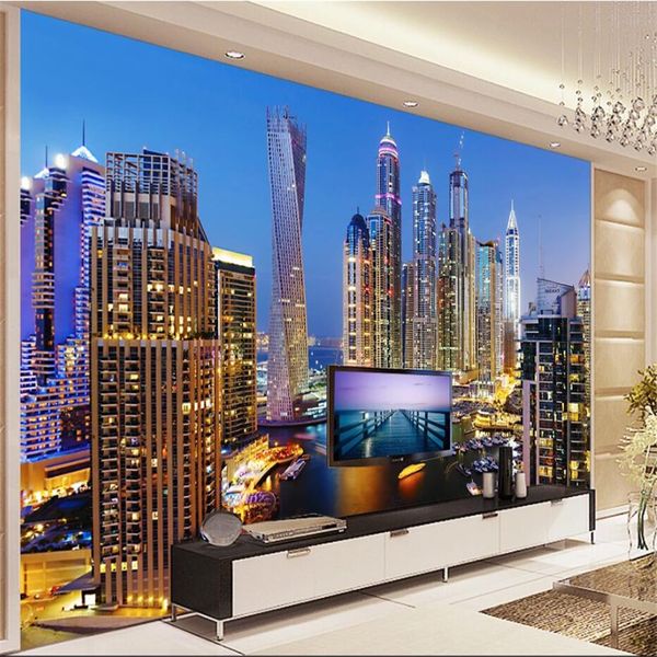 customized large murals, stylish home decoration, beautiful dubai night view, living room tv background wall wallpaper
customized large murals, stylish home decoration, beautiful dubai night view, living room tv background wall wallpaper
