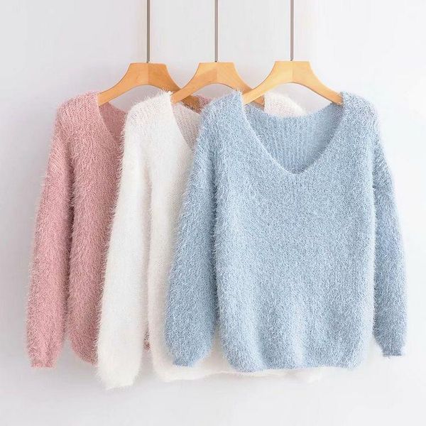 women's sweaters women clothes 2021 hippocampus v-neck sweater bottoming modis long, White;black
women's sweaters women clothes 2021 hippocampus v-neck sweater bottoming modis long, White;black