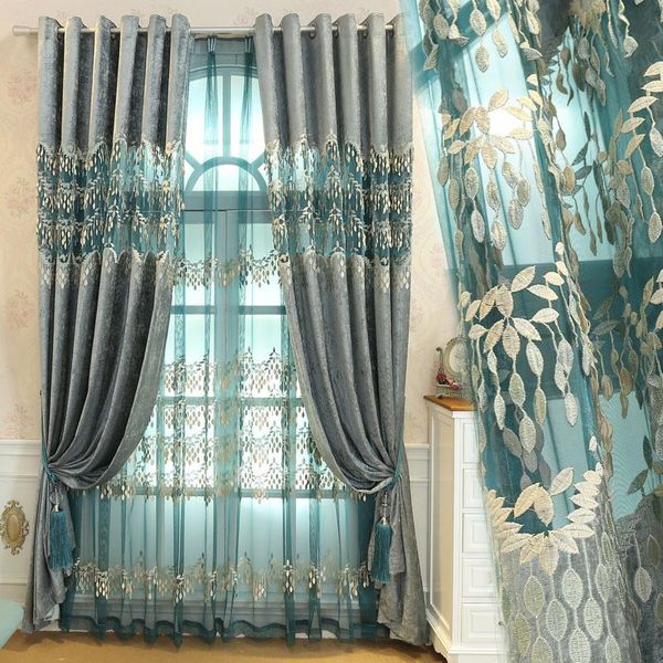 curtain & drapes european-style curtains for living dining room bedroom high-endluxury embroidered flannel finished product customization
curtain & drapes european-style curtains for living dining room bedroom high-endluxury embroidered flannel finished product customization