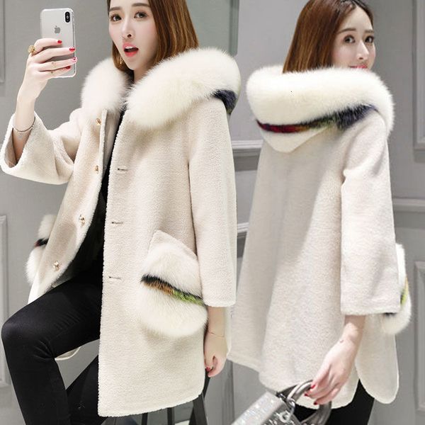 2021 warm female winter real lady royal wool medium length fox fur coat pluse size 3xl l37 gfsu, Black
2021 warm female winter real lady royal wool medium length fox fur coat pluse size 3xl l37 gfsu, Black