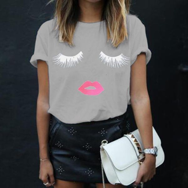 once t shirt women 2021 new fashion plus size quality summer style eyelash red lip print t-shirt female shirt vestidos, White
once t shirt women 2021 new fashion plus size quality summer style eyelash red lip print t-shirt female shirt vestidos, White