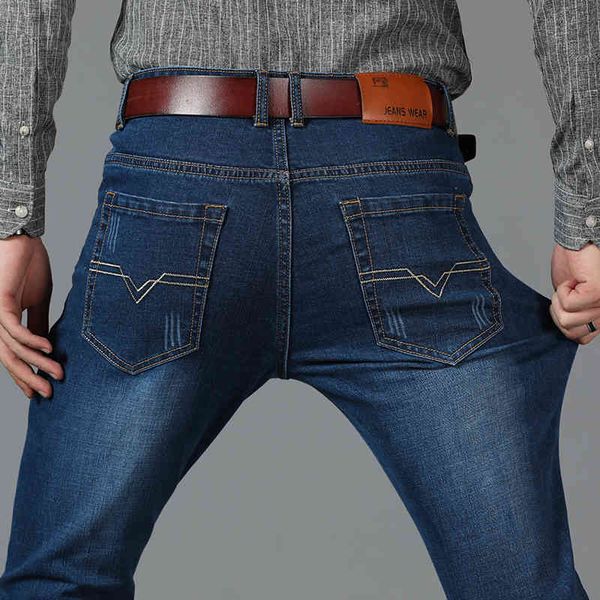classic fashion men's stretch jeans spring and autumn loose straight denim trousers male high-end brand slim long pants, Blue
classic fashion men's stretch jeans spring and autumn loose straight denim trousers male high-end brand slim long pants, Blue