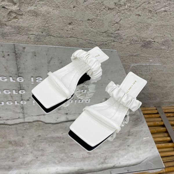 slippers 2021 summer women ladies low thin high heels fashion pleated pu leather strap sandals elegant square toe shoes, Black
slippers 2021 summer women ladies low thin high heels fashion pleated pu leather strap sandals elegant square toe shoes, Black