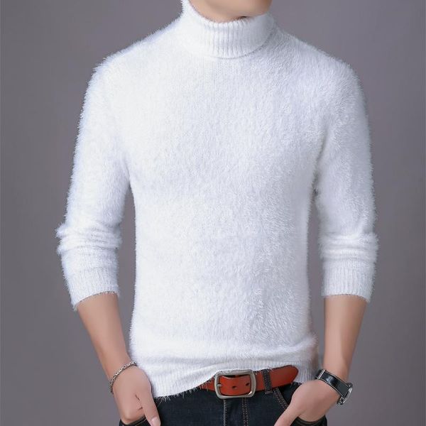 men's sweaters white men winter fluffy turtleneck pullover sweater stretch fashion 5 color choice top, White;black
men's sweaters white men winter fluffy turtleneck pullover sweater stretch fashion 5 color choice top, White;black