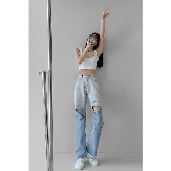 women's jeans plus size 4xl women korean streetwear high waist denim pants gradient color hole design loose pantalones femme, Blue
women's jeans plus size 4xl women korean streetwear high waist denim pants gradient color hole design loose pantalones femme, Blue