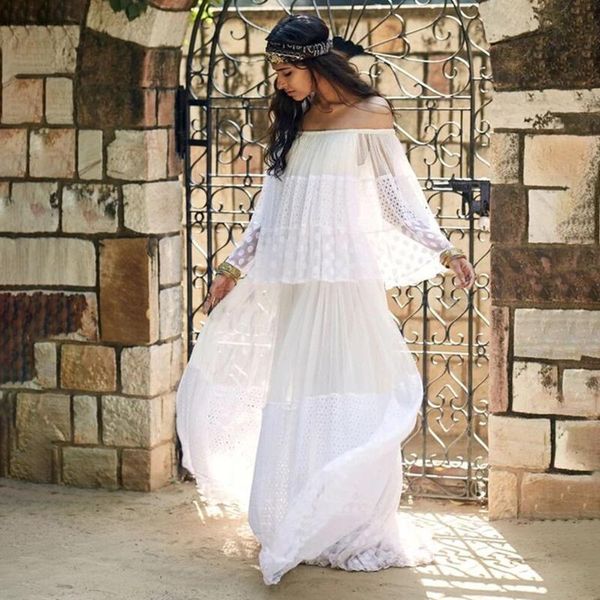 casual dresses summer off the shoulder maxi dress solid white polka dot lace slash neck loose vestidos vintage beach robe ete 2021, Black;gray
casual dresses summer off the shoulder maxi dress solid white polka dot lace slash neck loose vestidos vintage beach robe ete 2021, Black;gray
