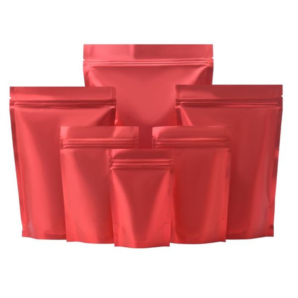 storage bags 100pcs/lot recyclable red matte aluminum foil heat seal bag tear notch zipper packing pouches for candy powder
storage bags 100pcs/lot recyclable red matte aluminum foil heat seal bag tear notch zipper packing pouches for candy powder