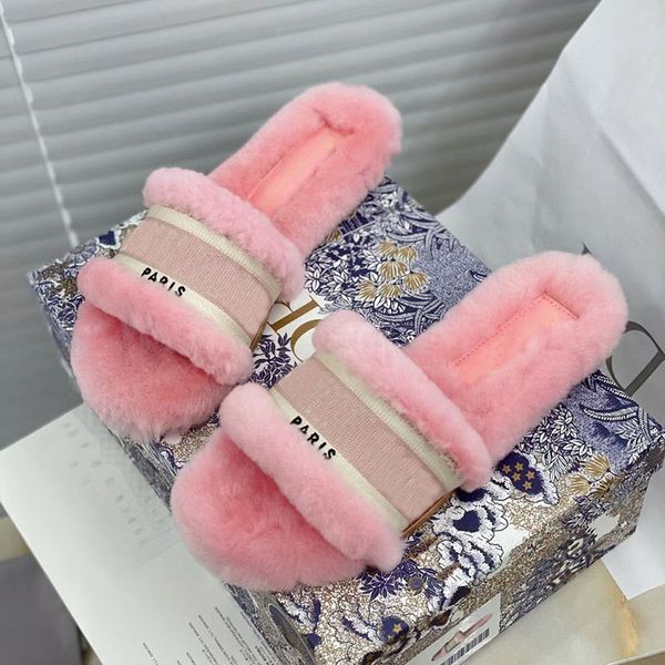 paris brand lambswool slipper embroidery women casual fur wool plush sliders lambskin sandals flat heel slippers luxurys designers shoes, Black
paris brand lambswool slipper embroidery women casual fur wool plush sliders lambskin sandals flat heel slippers luxurys designers shoes, Black