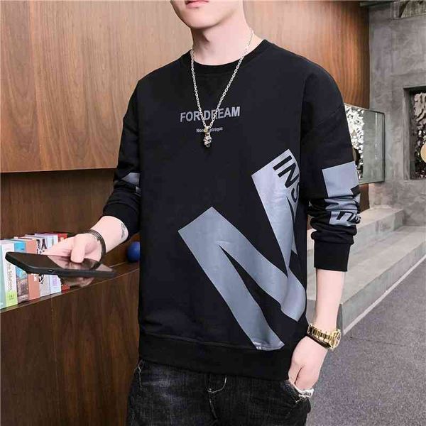men's long sleeve t-shirt spring tide brand 2021 new thin loose fashion sweater, Black
men's long sleeve t-shirt spring tide brand 2021 new thin loose fashion sweater, Black