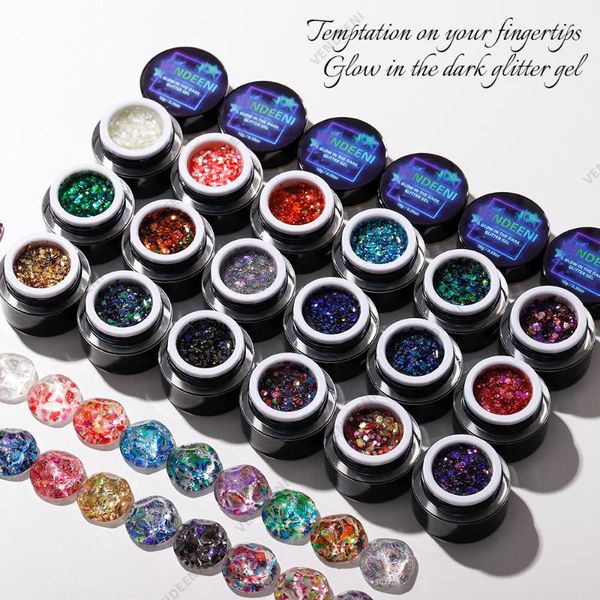 nail gel vendeeni 18 colors glitter sequin luminous polish glow in the dark uv led lacquer fluorescent sparkle varnish, Red;pink
nail gel vendeeni 18 colors glitter sequin luminous polish glow in the dark uv led lacquer fluorescent sparkle varnish, Red;pink