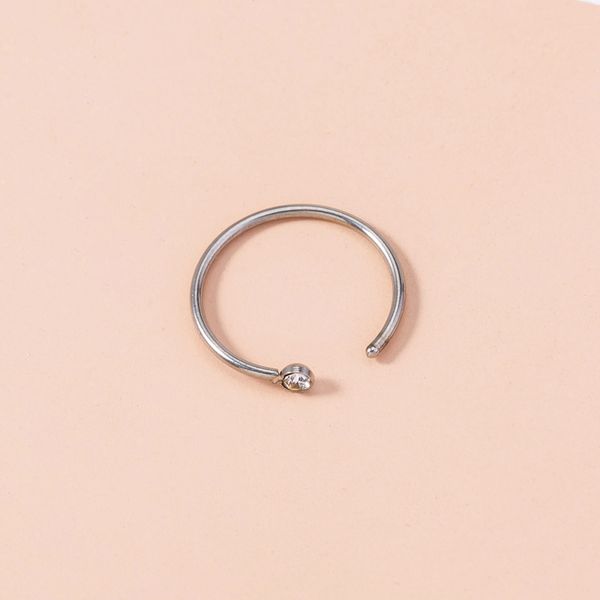 ins selling diamond inlaid stainless steel puncture round ring stainless steel nose ornament for men and women, Silver
ins selling diamond inlaid stainless steel puncture round ring stainless steel nose ornament for men and women, Silver
