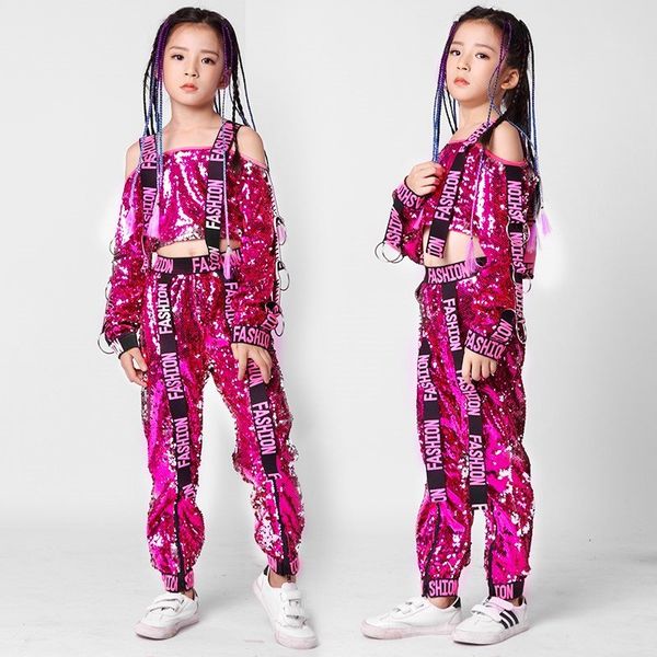 new sequins children perform jazz dance costumes dance girls jazz strapless long sleeve hiphop clothing hip-hop dance, Black;red
new sequins children perform jazz dance costumes dance girls jazz strapless long sleeve hiphop clothing hip-hop dance, Black;red