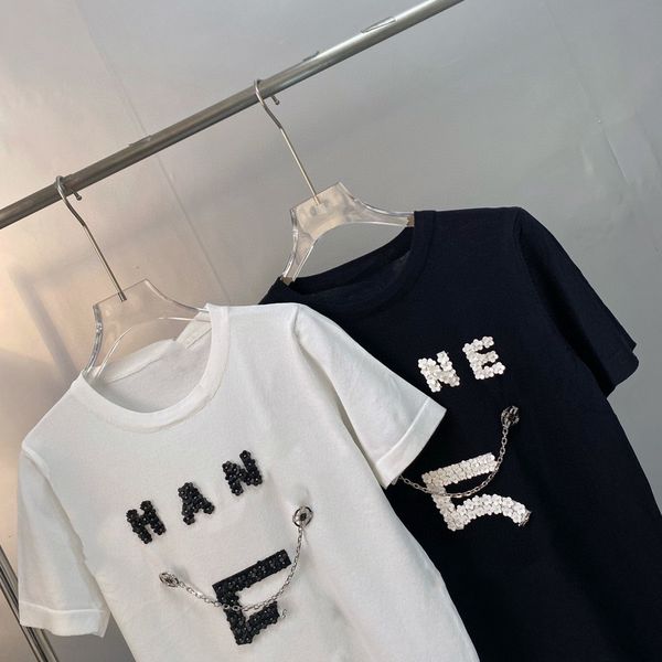 luxury tracksuits beaded summer new no.5 chain soft spring and hand lettered chest short sleeve casual loose t, Gray
luxury tracksuits beaded summer new no.5 chain soft spring and hand lettered chest short sleeve casual loose t, Gray