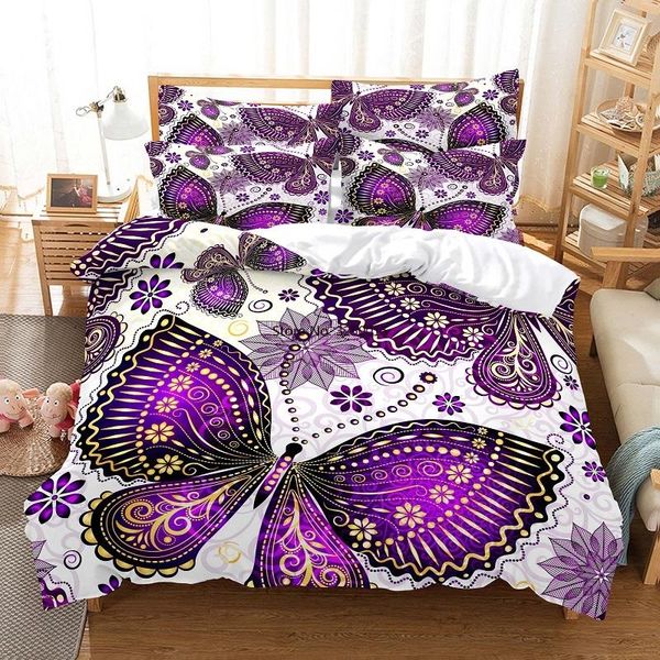 bedding sets beautiful purple butterfly duvet cover set 3d digital printing bed linen size fashion design
bedding sets beautiful purple butterfly duvet cover set 3d digital printing bed linen size fashion design