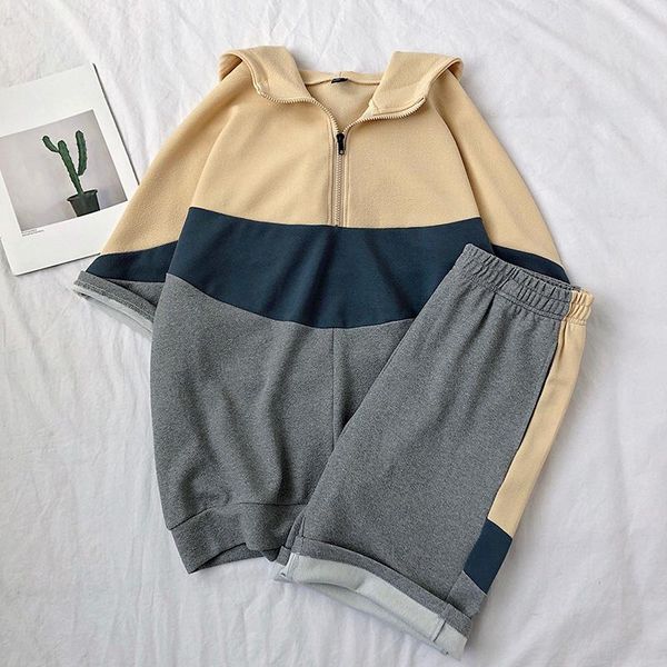 men's tracksuits 2021 hoodie and shorts sets patchwork short sleeve pullovers jogging running tracksuit hooded baggy big size clothing, Gray
men's tracksuits 2021 hoodie and shorts sets patchwork short sleeve pullovers jogging running tracksuit hooded baggy big size clothing, Gray