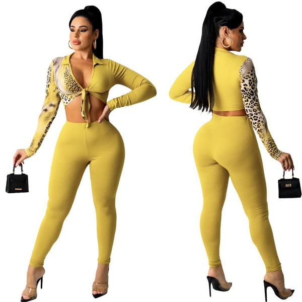 women's two piece pants porpora leopard 2 set women clothing long sleeve autumn bandage low cut printing wholesale item 2021, White
women's two piece pants porpora leopard 2 set women clothing long sleeve autumn bandage low cut printing wholesale item 2021, White