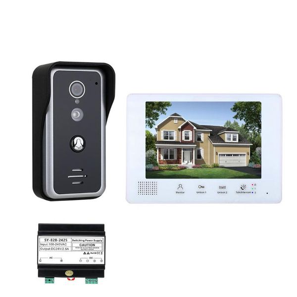video door phones 7 inch 2 wire doorbell intercom systems 1000tvl camera phone for private condo villa house office apartment
video door phones 7 inch 2 wire doorbell intercom systems 1000tvl camera phone for private condo villa house office apartment