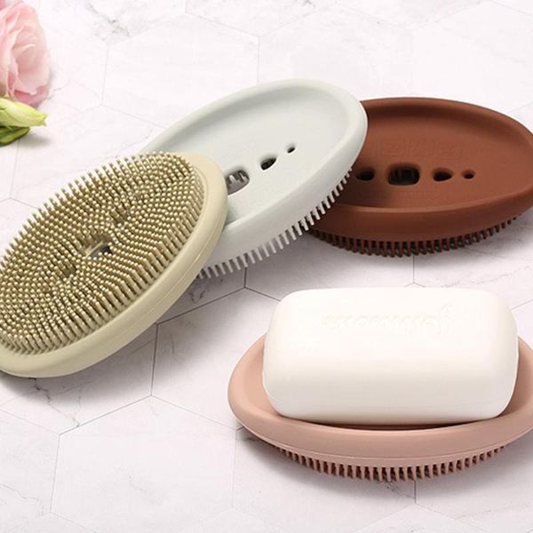 bathroom silicone soap holder flexible soap dishes storage holder soapbox plate tray drain creative bath tools
bathroom silicone soap holder flexible soap dishes storage holder soapbox plate tray drain creative bath tools