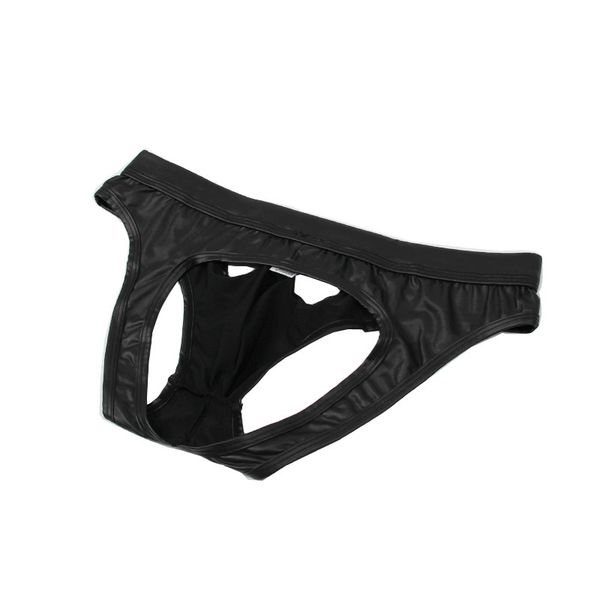men pu faux leather cockring briefs hollow out u convex pouch g-string open crotch briefs fetish exotic gay wear underwear f10
men pu faux leather cockring briefs hollow out u convex pouch g-string open crotch briefs fetish exotic gay wear underwear f10