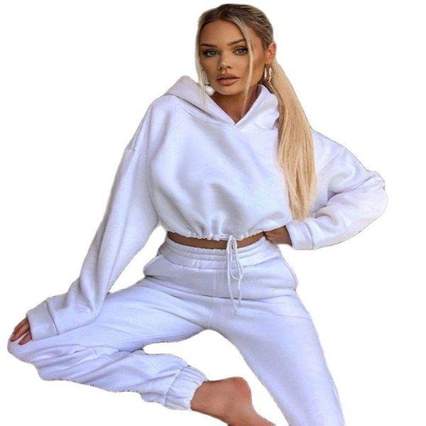 women's two piece pants tracksuit fashion 2021 long-sleeved sport set women casual sweater oversized jacket two-piece suit, White
women's two piece pants tracksuit fashion 2021 long-sleeved sport set women casual sweater oversized jacket two-piece suit, White