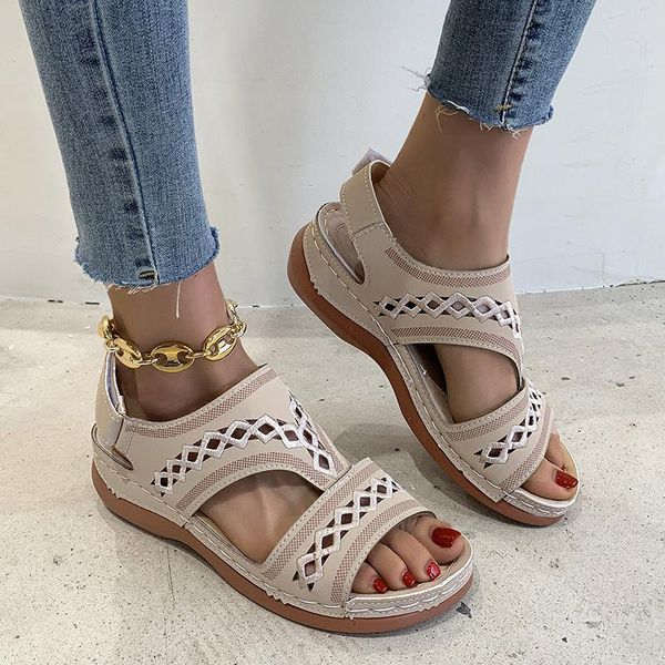 sandals women's 2021 summer thick heel open toe round stitching buckle flat hollow female retro shoes, Black
sandals women's 2021 summer thick heel open toe round stitching buckle flat hollow female retro shoes, Black