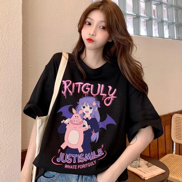 women's t-shirt fashion basic t shirt summer 2021 oversized tees cartoon print casual loose tshirt korean style o neck female, White
women's t-shirt fashion basic t shirt summer 2021 oversized tees cartoon print casual loose tshirt korean style o neck female, White