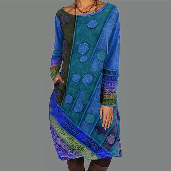 casual dresses 2021 autumn patchwork print party dress women vintage long sleeve pockets o neck midi vestidos, Black;gray
casual dresses 2021 autumn patchwork print party dress women vintage long sleeve pockets o neck midi vestidos, Black;gray