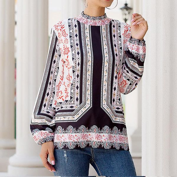 women's blouses & shirts 2021 autumn loose long sleeve printed shirt women plus size, White
women's blouses & shirts 2021 autumn loose long sleeve printed shirt women plus size, White