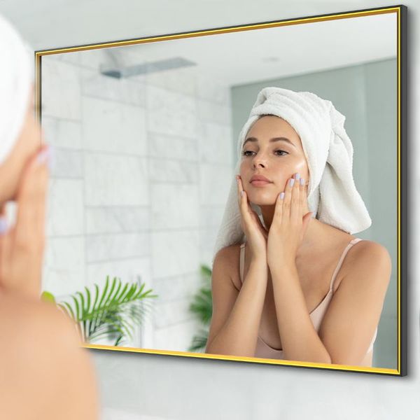 mirrors wall mounted bath mirror hight quality aluminum frame hd glass decoration 76x56cm black with gold
mirrors wall mounted bath mirror hight quality aluminum frame hd glass decoration 76x56cm black with gold