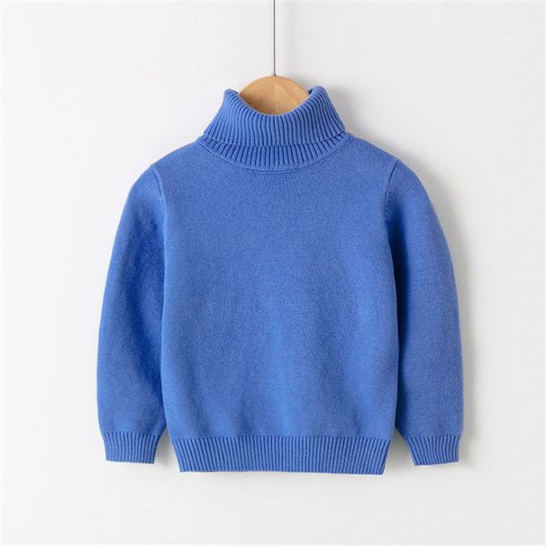 autumn and winter new high neck knitted sweater baby girl winter clothes children's turtleneck boy sweater solid candy color 210302, Blue
autumn and winter new high neck knitted sweater baby girl winter clothes children's turtleneck boy sweater solid candy color 210302, Blue