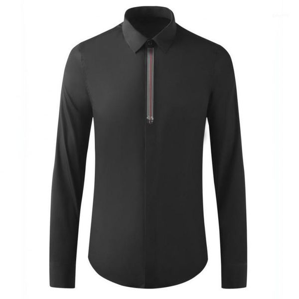 men's casual shirts cotton male long sleeve stripe mens dress fashion slim fit man plus size 4xl, White;black
men's casual shirts cotton male long sleeve stripe mens dress fashion slim fit man plus size 4xl, White;black