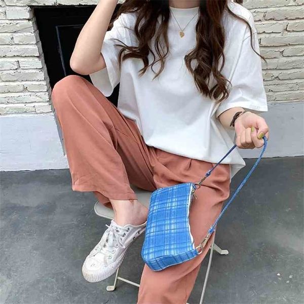 korean summer tee loose solid all match short sleeves brief minimalist slim basic girls fashion t-shirts 210525, Black;brown
korean summer tee loose solid all match short sleeves brief minimalist slim basic girls fashion t-shirts 210525, Black;brown