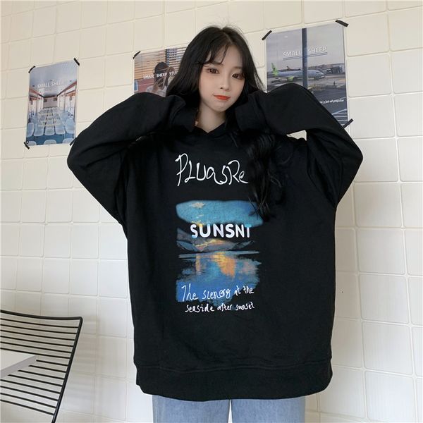 2021 new harajuku style loose letter sweatshirt thin hooded women autumn fashion ig5d, Black
2021 new harajuku style loose letter sweatshirt thin hooded women autumn fashion ig5d, Black