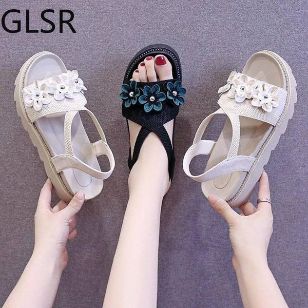 solid color flower non-slip thick bottom sandals open toe roman shoes soft beach comfortable shoes, Black
solid color flower non-slip thick bottom sandals open toe roman shoes soft beach comfortable shoes, Black
