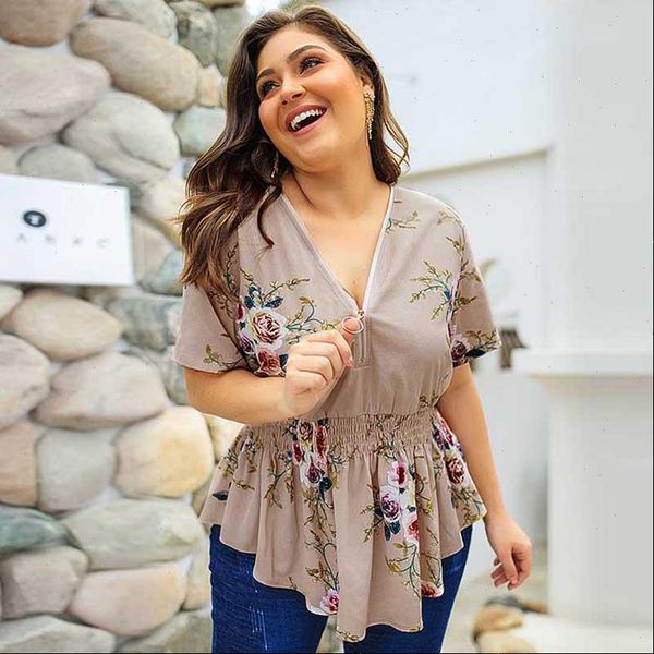 2021 summer big size blouse women floral blouse shirt plus size blouse ladies oversize v neck for women 3xl 4xl, White
2021 summer big size blouse women floral blouse shirt plus size blouse ladies oversize v neck for women 3xl 4xl, White