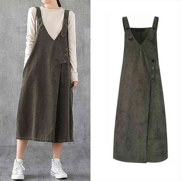 casual sundress zanzea kaftan women dress corduroy overall button suspender mid calf vestidos female solid robe, Black;gray
casual sundress zanzea kaftan women dress corduroy overall button suspender mid calf vestidos female solid robe, Black;gray