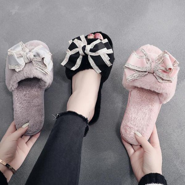 slippers fashion winter women with plush home outdoor casual warm ladies cotton bow shoes s658, Black
slippers fashion winter women with plush home outdoor casual warm ladies cotton bow shoes s658, Black