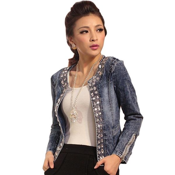 women's jackets jacket coat women denim big size with rhinestone sequins o -neck female zipper cuffs s -4xl, Black;brown
women's jackets jacket coat women denim big size with rhinestone sequins o -neck female zipper cuffs s -4xl, Black;brown
