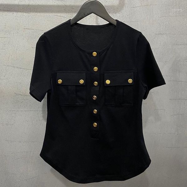 women's t-shirt casual women t shirt summer short sleeve button basic cotton female, White
women's t-shirt casual women t shirt summer short sleeve button basic cotton female, White