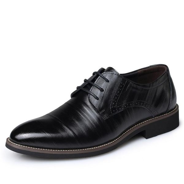 dress shoes 2021 classic leather men brogues lace-up bullock business oxfords male formal, Black
dress shoes 2021 classic leather men brogues lace-up bullock business oxfords male formal, Black
