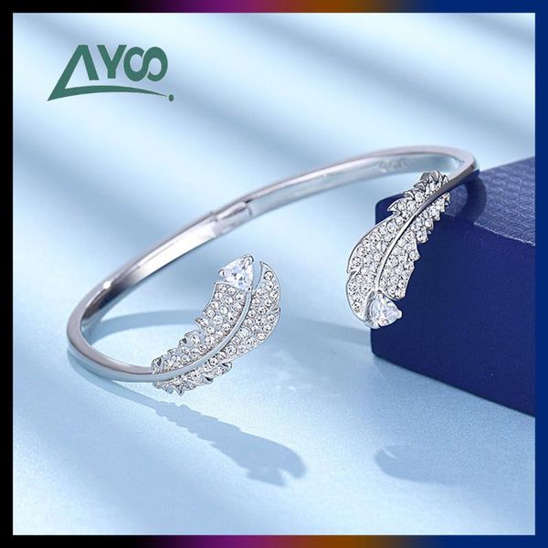 bangle fashion jewelry swa exquisite crystal opening adjustable feather bracelet temperament women's gift, Black
bangle fashion jewelry swa exquisite crystal opening adjustable feather bracelet temperament women's gift, Black