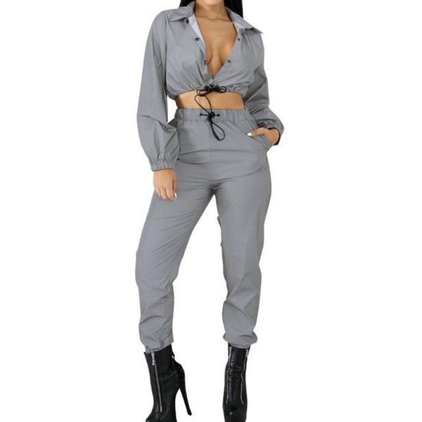 two piece dress women clothes set fashion sets reflective bodysuit romper casual jumpsuit high waist 2pcs clothing, White
two piece dress women clothes set fashion sets reflective bodysuit romper casual jumpsuit high waist 2pcs clothing, White