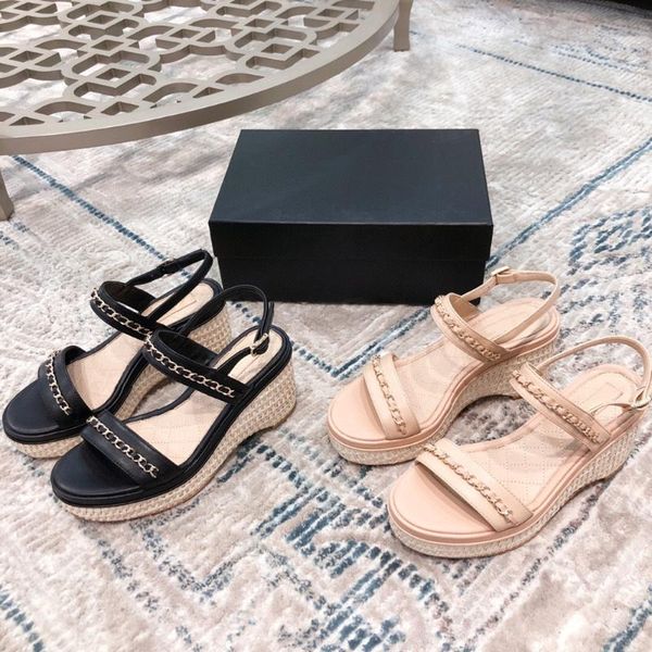 sandals classic summer for women round toe wedges metal decoration design women's outdoor comfortable size 35-40, Black
sandals classic summer for women round toe wedges metal decoration design women's outdoor comfortable size 35-40, Black
