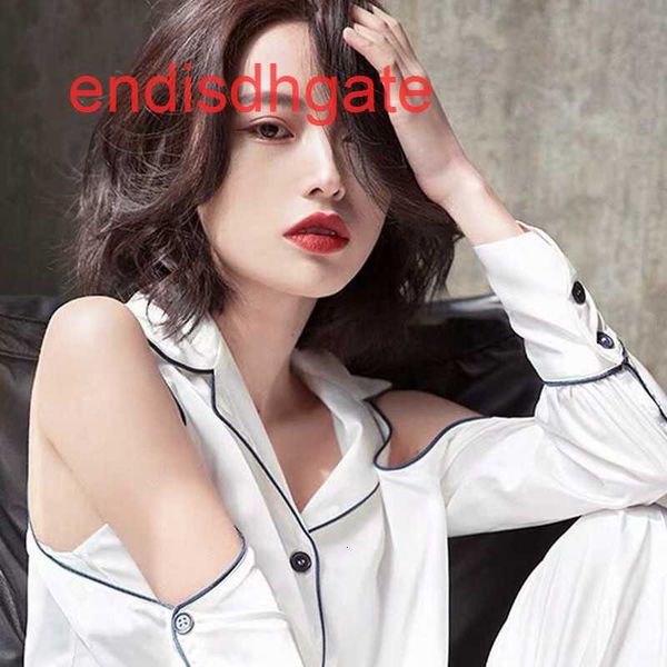 leisure summer home wear trousers high elastic satin off shoulder women's long sleeve suit pajamas, Black;white
leisure summer home wear trousers high elastic satin off shoulder women's long sleeve suit pajamas, Black;white