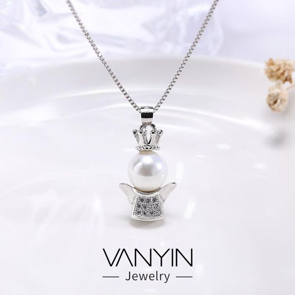 chains wanying jewelry angel pearl pendant s925 sterling silver creative necklace fashion temperament
chains wanying jewelry angel pearl pendant s925 sterling silver creative necklace fashion temperament