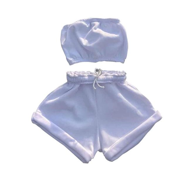 women's swimwear women summer 2 pieces romper outfits strapless bandeau tube crop drawstring waist shorts matching set solid color trac, White;black
women's swimwear women summer 2 pieces romper outfits strapless bandeau tube crop drawstring waist shorts matching set solid color trac, White;black