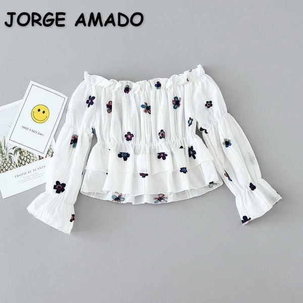 wholesale spring girls shirt floral shoulderless long puff sleeves embroidery flowers kids clothing e511 210610, White;black
wholesale spring girls shirt floral shoulderless long puff sleeves embroidery flowers kids clothing e511 210610, White;black