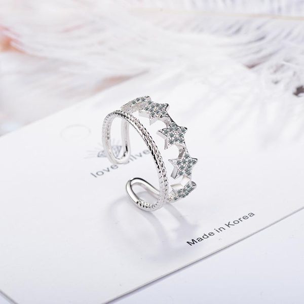 cluster rings 925 sterling silver crystal star for women wedding birthday party creative jewelry accessories jz477, Golden;silver
cluster rings 925 sterling silver crystal star for women wedding birthday party creative jewelry accessories jz477, Golden;silver