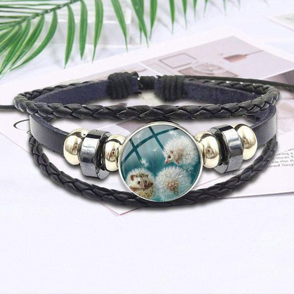 charm bracelets hedgehog for women men black leather bracelet bangle round glass cabochon friendship gift jewelry, Golden;silver
charm bracelets hedgehog for women men black leather bracelet bangle round glass cabochon friendship gift jewelry, Golden;silver