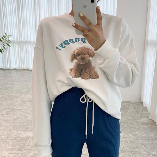 women's hoodies & sweatshirts korean chic autumn hoodie minority age reduction round neck cartoon letter print pullover loose versatile, Black
women's hoodies & sweatshirts korean chic autumn hoodie minority age reduction round neck cartoon letter print pullover loose versatile, Black